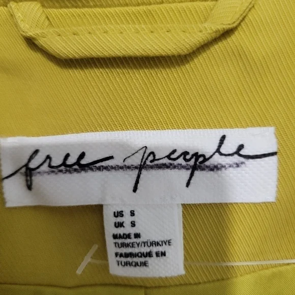 Free People Tuxedo inspired Gabbie Vest, Size S Mustard/Yellow - Picture 3 of 3